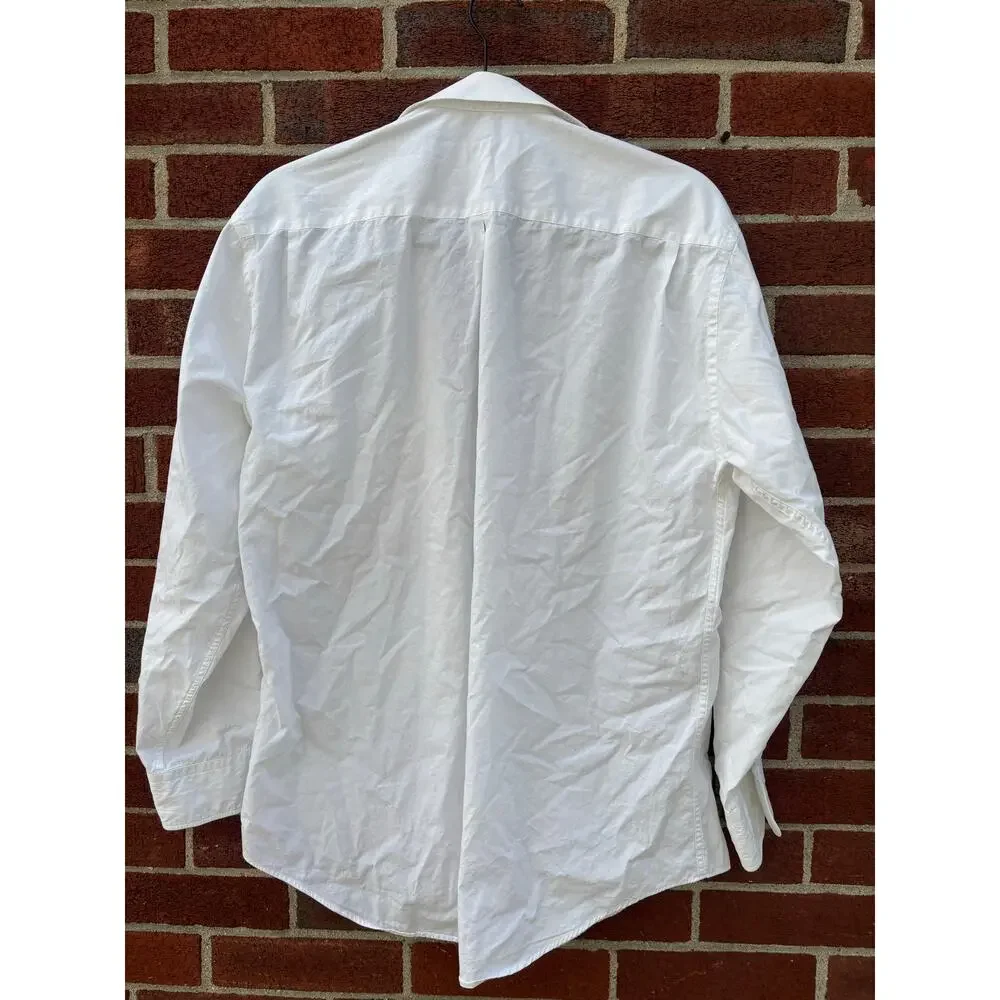 Vintage Yves Saint Laurent White Dress Shirt Men’s 15.5 32/33 Medium Button Up - Picture 7 of 7